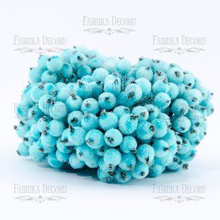 Набор ягод калины, сахарные, Голубой, 20 штук, Fabrika Decoru