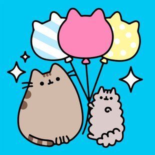 Картина по номерам Pusheen Воздушные шарики, 25х25 см, Santi