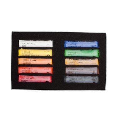 Набір сухої м'якої пастелі Schmincke 10 кольорів асорті, в картонній коробці