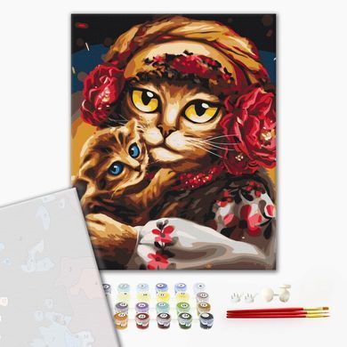 Картина по номерам Семья котиков &copy;Марианна Пащук, 40х50 см, Brushme