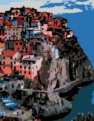 Картина по номерам акриловыми красками Италия Манарола, ROSA START