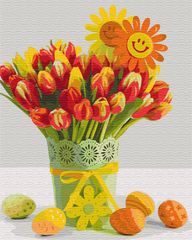 Картина за номерами Великодні тюльпани, 40х50 см, Brushme