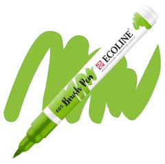 Кисть-ручка Ecoline Brushpen (665), Ярко-зеленая, Royal Talens