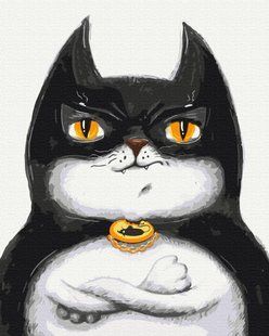 Картина за номерами Котик Бетмен &copy;Маріанна Пащук, 48х60 см, Brushme