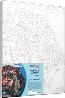 Картина за номерами акриловими фарбами&nbsp;Італія Манарола,&nbsp;ROSA&nbsp;START