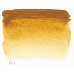Краска акварельная L'Aquarelle Sennelier Сиенна натуральная №208 S1, 10 мл, туба