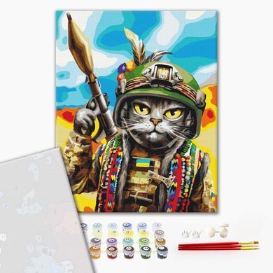 Картина за номерами Котик Гуцул &copy;Маріанна Пащук, 40х50 см, Brushme