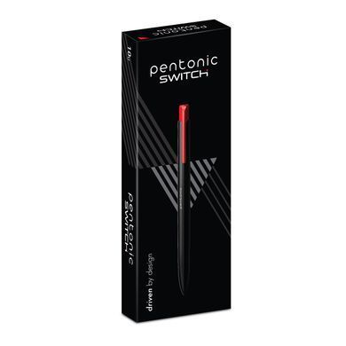 Ручка кулькова Pentonic Switch, 0,7 мм, автоматична, червона, Linc