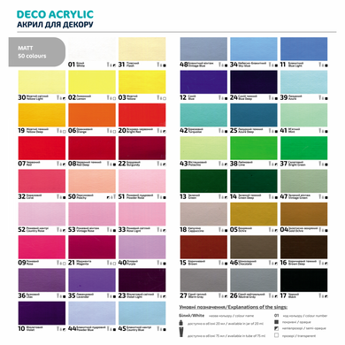 Краска акриловая для декора DecoAcrylic, Голубой кантри (45), матовый, 75 мл, ROSA Talent
