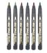 Набір маркерів Opaque Brush, металіки, 6 кольорів, Marvy 752481951820 зображення 1 з 9