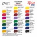 Набор гуашевых красок Modern, 24x20 мл, ROSA Studio 4823098521204 фото 2 с 4