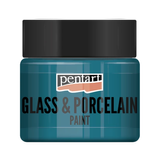 Фарба акрилова Glass and Porcelain, водна основа, бірюзова зелена, 30 мл, Pentart