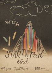 Альбом-склейка для малюнка Star T А5, 14,8х21 см, 120 г/м2, чорний, 20 аркушів, Smiltainis