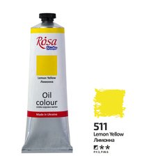 Краска масляная, Лимонная, 100 мл, ROSA Studio