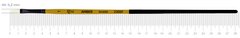 Кисть Amber 2306F, №1, щетина, плоская, длинная ручка, Rosa