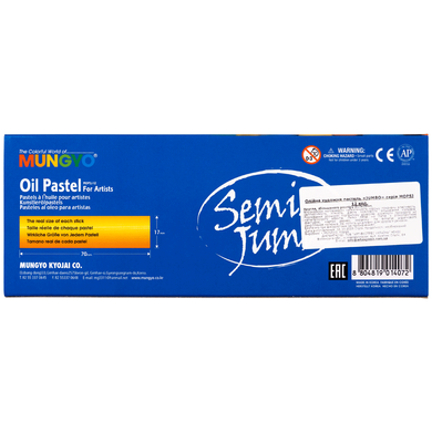 Пастель олійна проф. 12 кол., Semi Jumbo, MUNGYO
