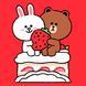 Картина за номерами Line Friends Коні Браун та полуничний тортик, 25х25 см, Santi 4823091922350 зображення 1 з 3