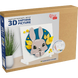 Набор для творчества, картина 3D Зайчонок, 18х18 см, МДФ грунтованное, ROSA Talent 4823098535706 фото 2 с 3