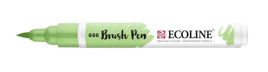 Пензель-ручка Ecoline Brushpen (666), Пастельна зелена, Royal Talens