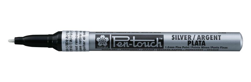Маркер Pen-Touch Срібло, тонкий (Fine) 1 мм, Sakura