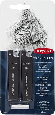 Сменные стержни к механическим карандашам Precision 0,7 мм, Derwent