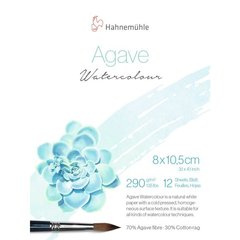 Альбом-склейка для акварели Agave, 8x10,5 см, 290 г/м², CP, 12 листов, Hahnemuhle