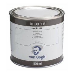 Краска масляная Van Gogh, (105) Белила титановые (на сафлоровом масле), 500 мл, Royal Talens