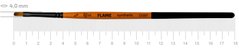 Пензель Flame 1368F, №0, cинтетика, плоский, коротка ручка, Rosa