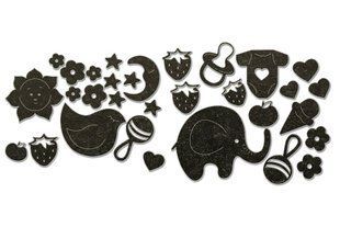 Набір чіпбордів Sweet baby boy 3, 15х10 см, Black, Fabrika Decoru