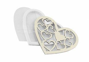 Заготовка для шейкера Hearts-in heart, 9,8х8,3 см, молочний, Fabrika Decoru