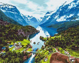 Картина по номерам Альпы, 40x50 см, Brushme