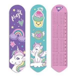 Закладка 2D Glamour unicorn, 4,5х19 см, Yes