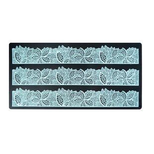 Силиконовый коврик №06, Лиственный бордюр, 12,3x37,6 см, Fabrika Decoru