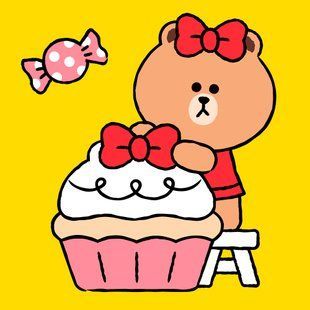 Картина по номерам Line Friends Чоко и сладкий маффин, 25х25 см, Santi