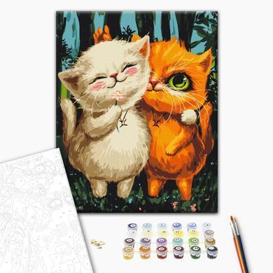 Картина по номерам Котики Близнецы &copy; Марианна Пащук, 40х50 см, Brushme