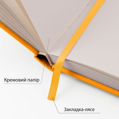 Скетчбук SANTI для графіки, 13x21 см, 80 арк, тверда обкладинка, PU, 110 г/м2, жовтий