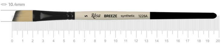 Пензель Breeze 1226A, №5, cинтетика, кутовий, коротка ручка, Rosa
