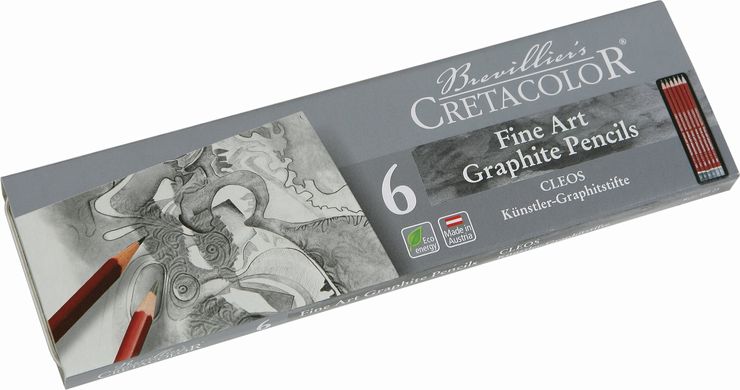 Набор графитных карандашей Cleos 6 штук, Cretacolor
