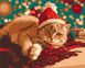 Картина за номерами Санта котик, 40х50 см, Brushme BS51356 зображення 1 з 2