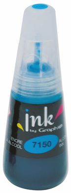 Чернило спиртовое для заправки маркеров, (7150) Голубой, 25 мл, Graph'it