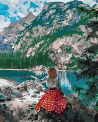 Картина за номерами Мандрівниця у озера, 40x50 см, Brushme