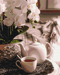 Картина по номерам Чаепитие в орхидеях, 40х50 см, Brushme