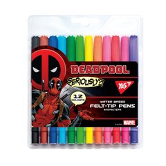 Фломастеры Marvel Deadpool, 12 цветов, YES