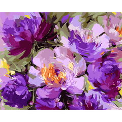 Картина по номерам Фиолетовые пионы, © maryna_hryhorenko__, 40х50 см, Santi