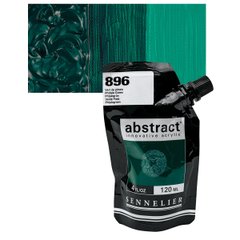 Краска акриловая Sennelier Abstract, Зеленый ФЦ №896, 120 мл, дой-пак