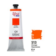 Краска масляная, Оранжевая, 100 мл, ROSA Studio