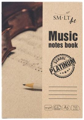 Альбом для нот Platinum music notes book А5, 100 г/м2, 16 листов, Smiltainis