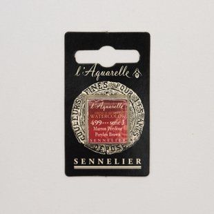 Акварельная краска Sennelier, полукювета, S3, периленовый коричневый