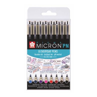 Набір ручок Pigma Micron PN, 8 штук, Sakura