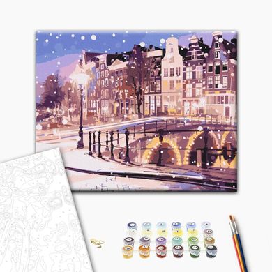Картина по номерам Сказка зимнего Амстердама, 40х50 см, Brushme